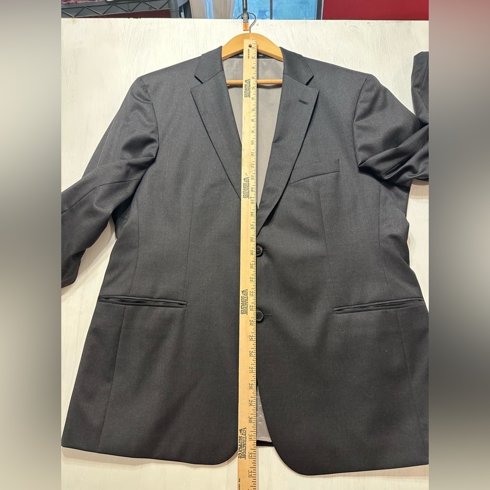 Hugo Boss Pasolini/Movie US 44S Blazer Jacket Super 100 Wool Gray Made in USA - Picture 13 of 15